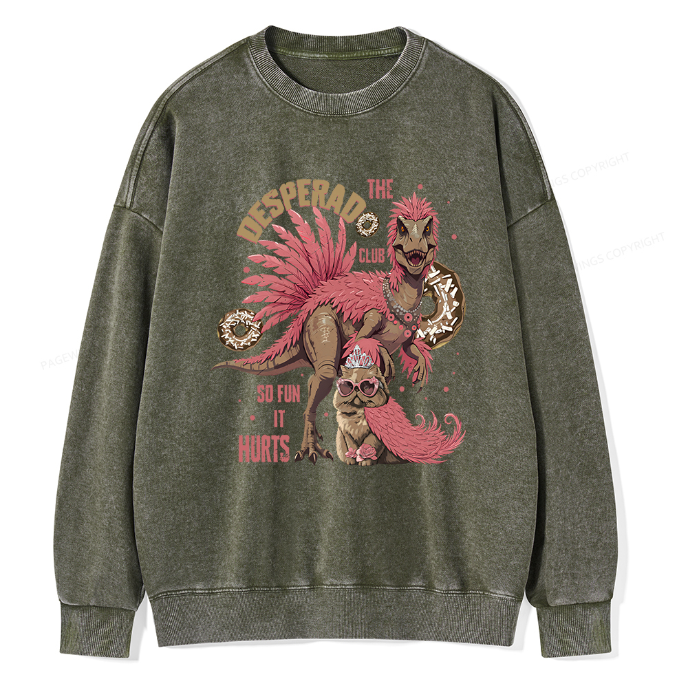 Pagewings Desperado Club Vintage Unisex Washed Sweatshirt