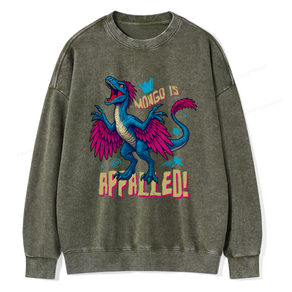 Pagewings Mongo is Appalled Unisex Washed Sweatshirt