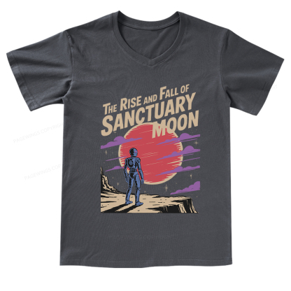 Pagewings The Rise And Fall Of Sanctuary Moon V-neck T-shirt