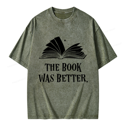 Pagewings The Book Was Better Unisex Washed T-shirt