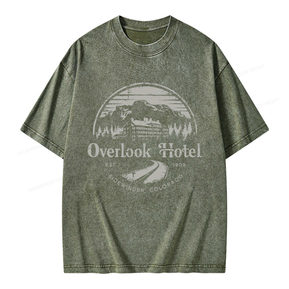 Pagewings Overlook Hotel  Unisex Washed T-shirt