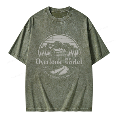 Pagewings Overlook Hotel  Unisex Washed T-shirt