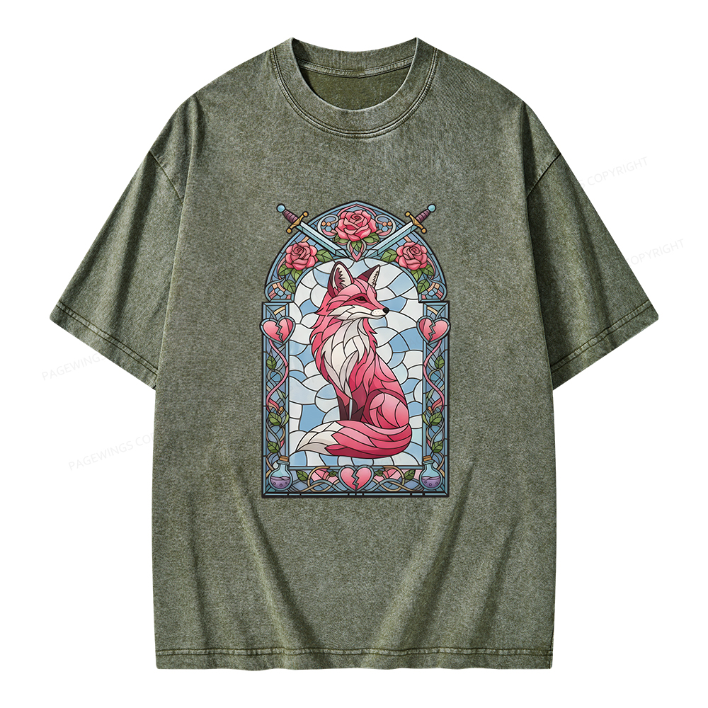 Pagewings Evangeline Fox Unisex Washed T-shirt