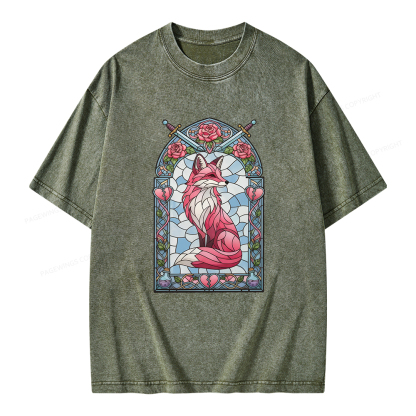 Pagewings Evangeline Fox Unisex Washed T-shirt