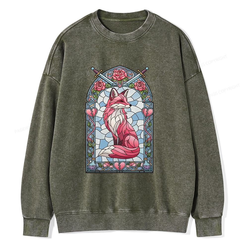 Pagewings Evangeline Fox Unisex Washed Sweatshirt