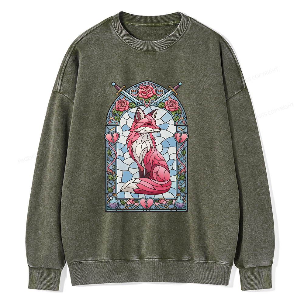Pagewings Evangeline Fox Unisex Washed Sweatshirt