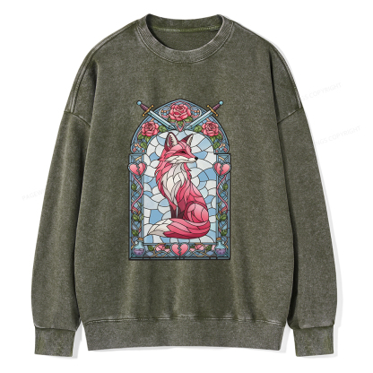 Pagewings Evangeline Fox Unisex Washed Sweatshirt