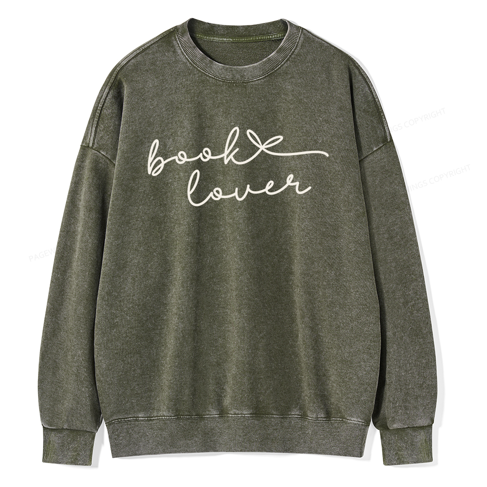 Pagewings Book Lover Unisex Washed Sweatshirt