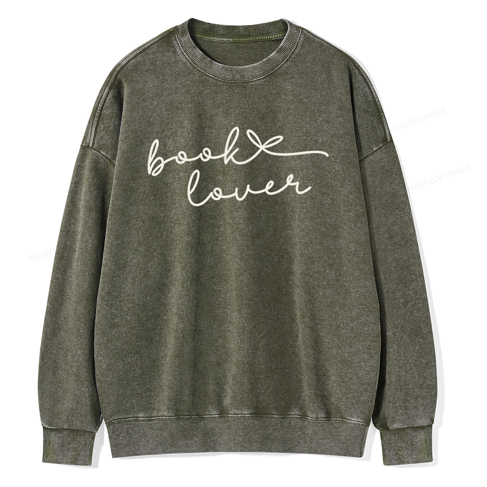 Pagewings Book Lover Unisex Washed Sweatshirt