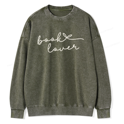 Pagewings Book Lover Unisex Washed Sweatshirt