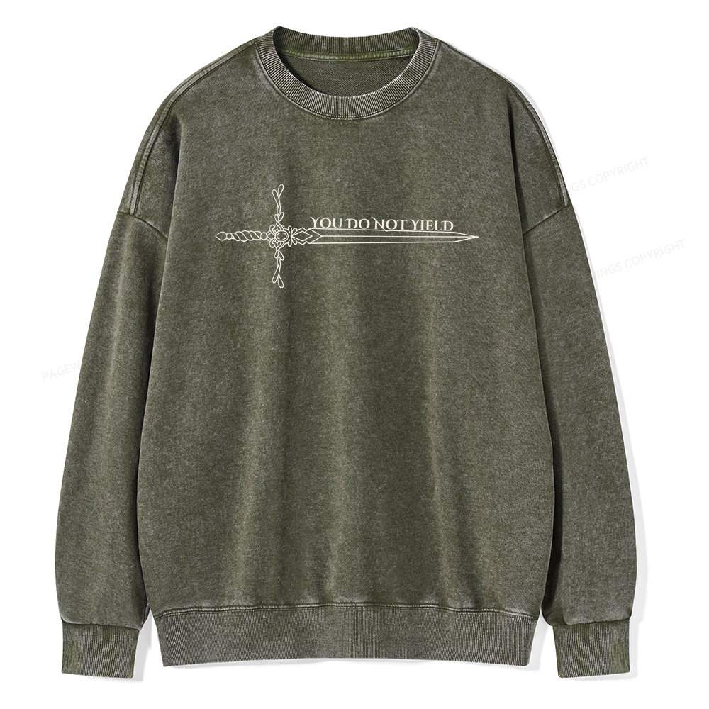 Pagewings You Do Not Yield Unisex Washed Sweatshirt