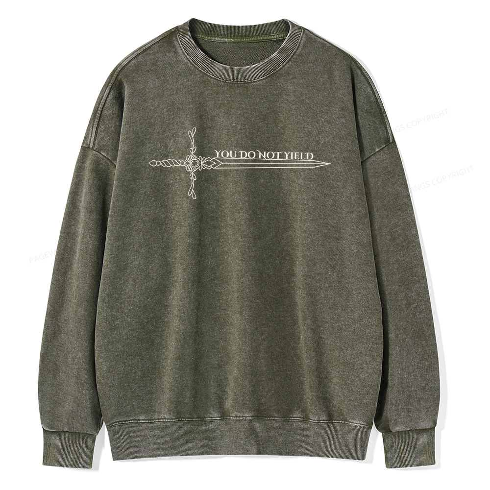 Pagewings You Do Not Yield Unisex Washed Sweatshirt