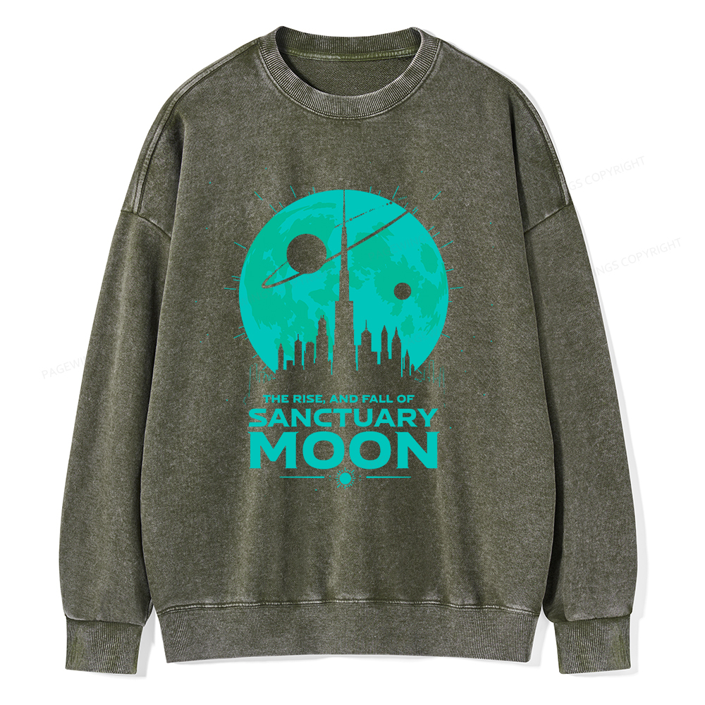 Pagewings Sanctuary Moon Unisex Washed Sweatshirt