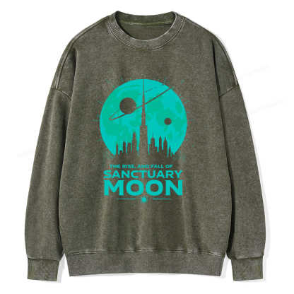 Pagewings Sanctuary Moon Unisex Washed Sweatshirt