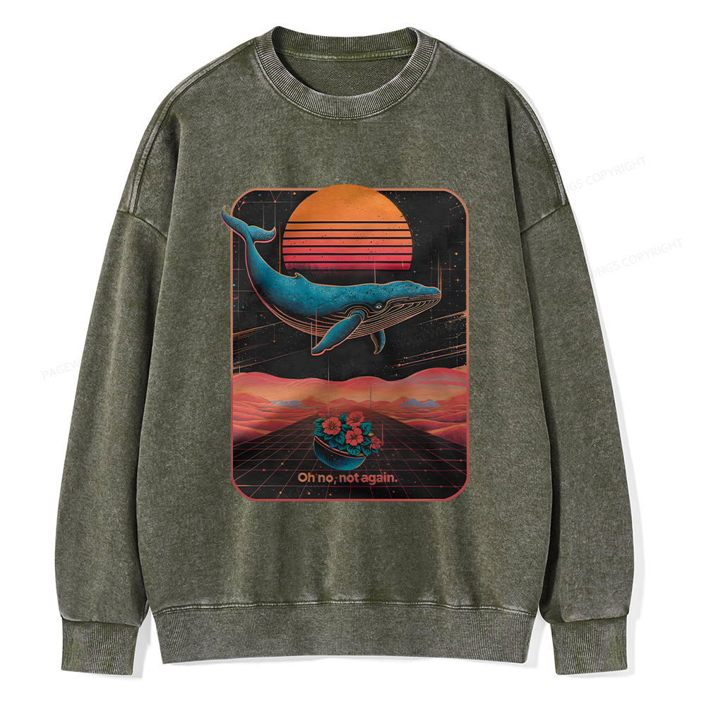 Pagewings Oh No Not Again Unisex Washed Sweatshirt