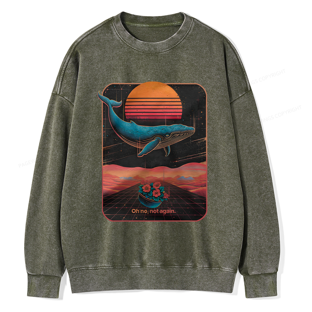 Pagewings Oh No Not Again Unisex Washed Sweatshirt