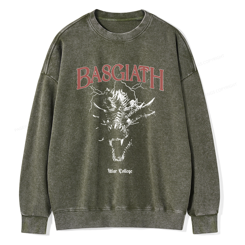 Pagewings Basgiath war college Unisex Washed Sweatshirt
