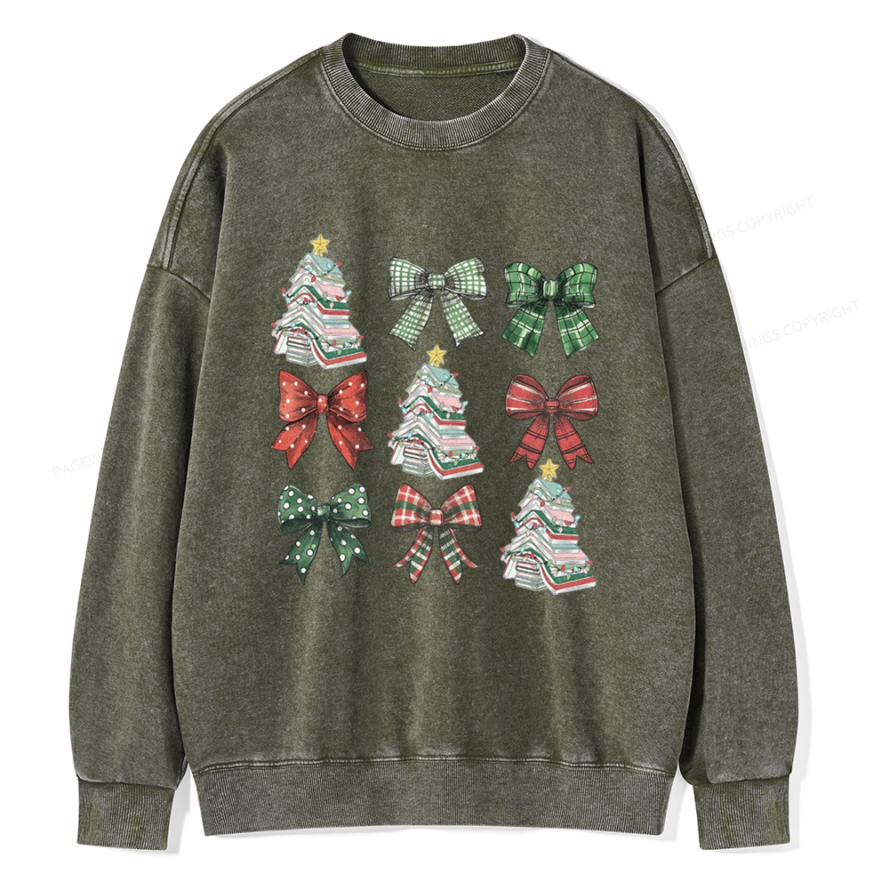 Pagewings Booked for Christmas Unisex Washed Sweatshirt
