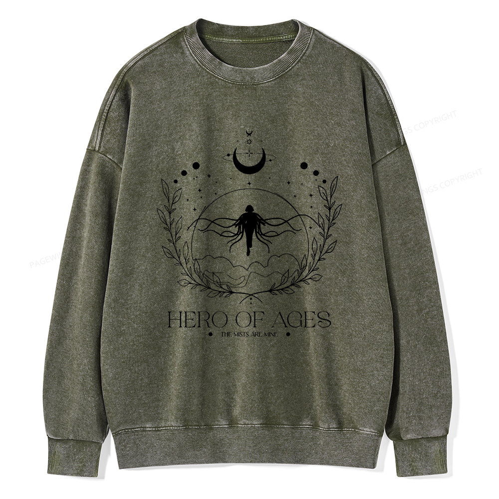 Pagewings Hero Unisex Washed Sweatshirt