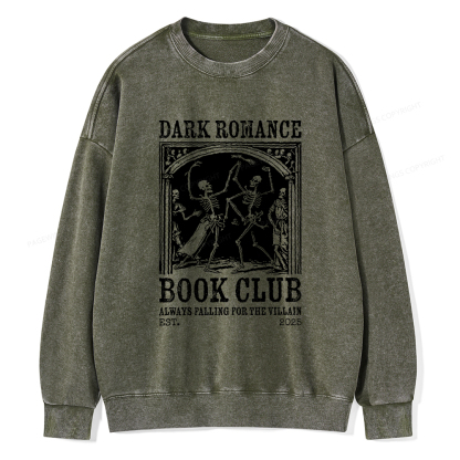 Pagewings Dark Romance Book Club Unisex Washed Sweatshirt