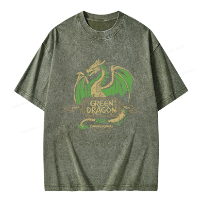 Pagewings Green Dragon Ale Unisex Washed T-shirt
