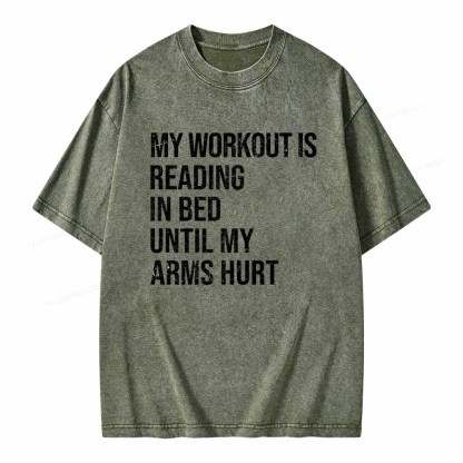 Pagewings My Workout Reading Unisex Washed T-shirt