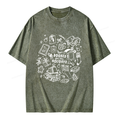Pagewings Booked For The Holidays Unisex Washed T-shirt