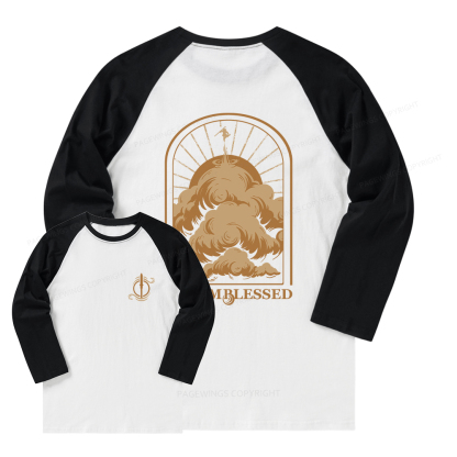 Pagewings Storm Fantasy Book Lover Long Sleeve Raglan T-shirt