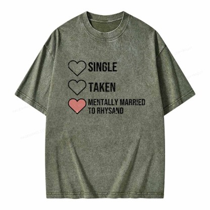 Pagewings Mentally Married To Rhysand  Unisex Washed T-shirt