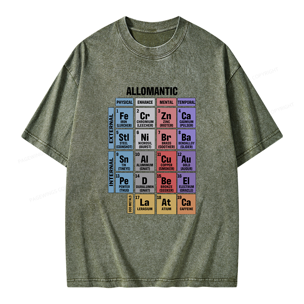 Pagewings Allomantic Unisex Washed T-shirt