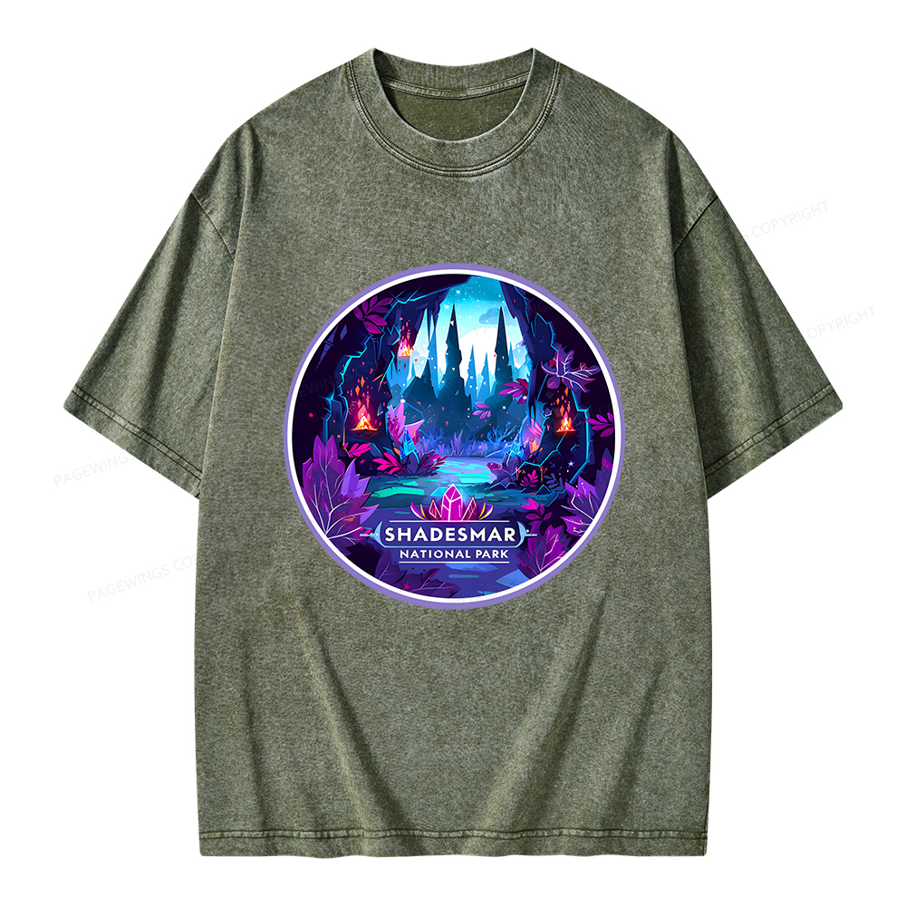 Pagewings Shadesmar National Park Unisex Washed T-shirt
