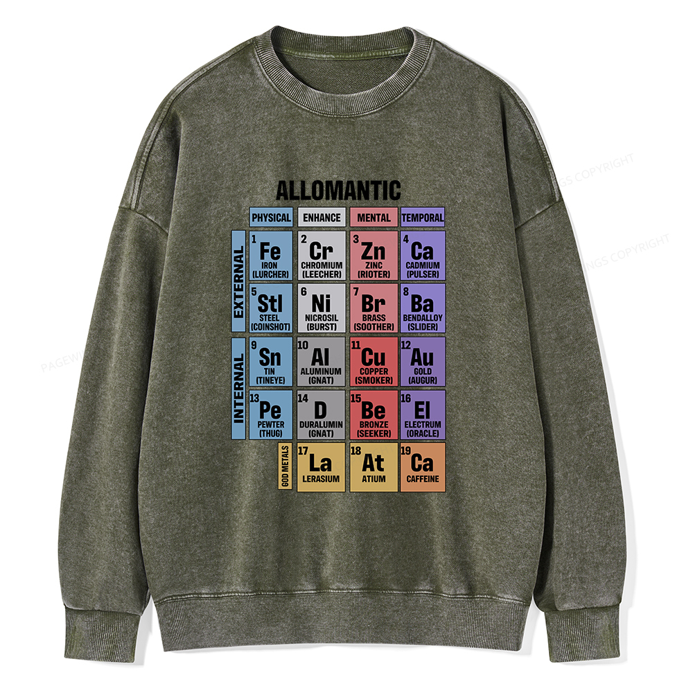 Pagewings Allomantic Unisex Washed Sweatshirt