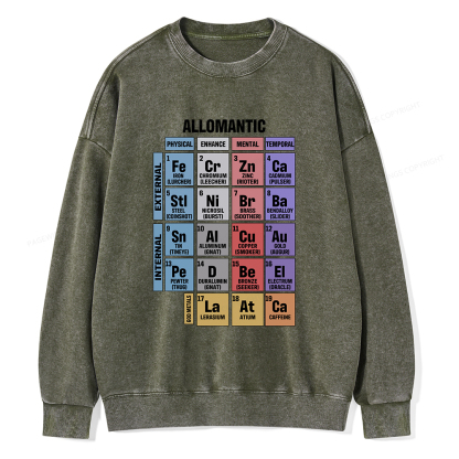 Pagewings Allomantic Unisex Washed Sweatshirt