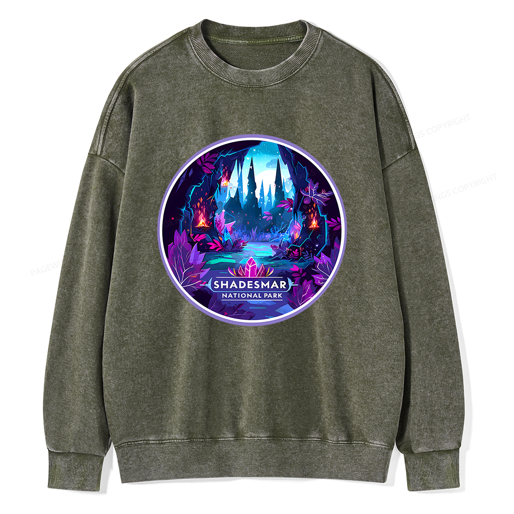Pagewings Shadesmar National Park Unisex Washed Sweatshirt