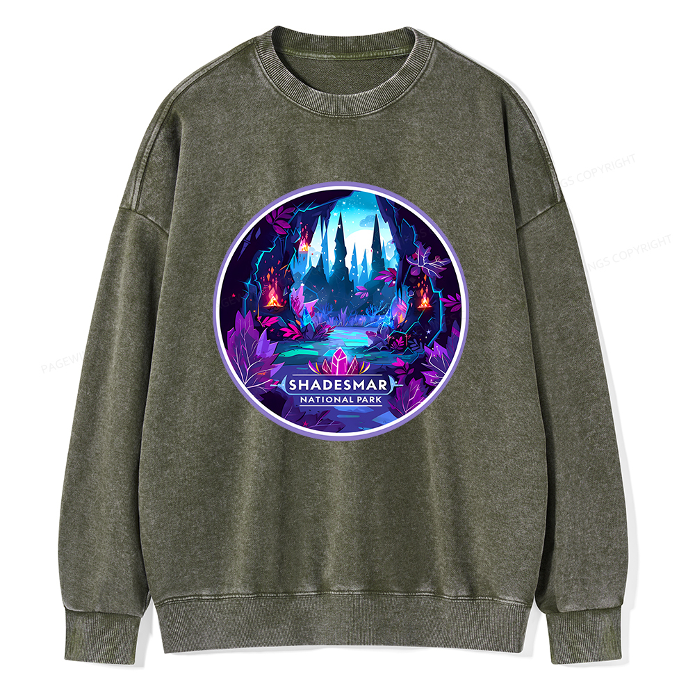 Pagewings Shadesmar National Park Unisex Washed Sweatshirt