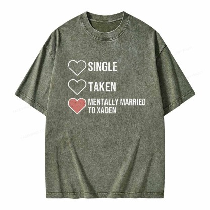 Pagewings Mentally Married To Xaden  Unisex Washed T-shirt
