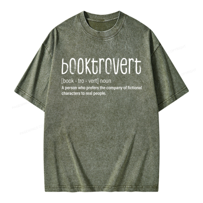 Pagewings Booktrovert Unisex Washed T-shirt