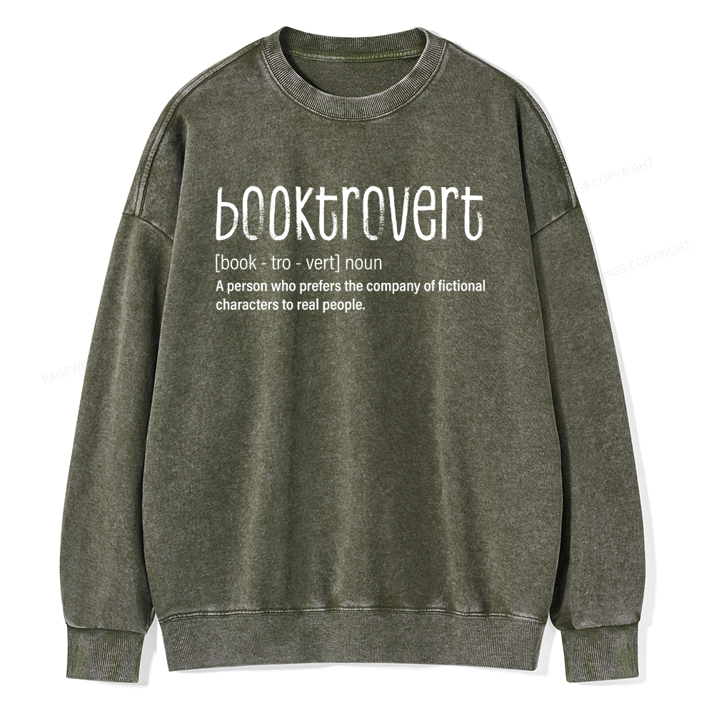 Pagewings Booktrovert Unisex Washed Sweatshirt