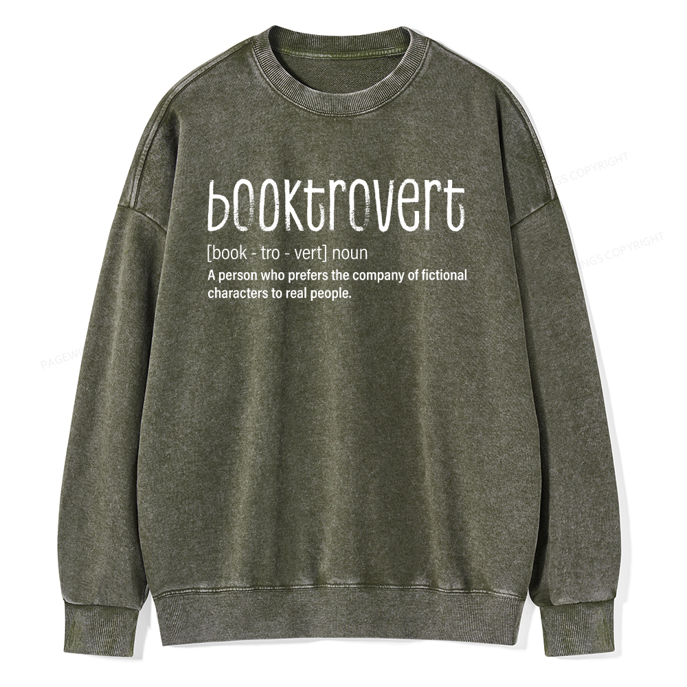 Pagewings Booktrovert Unisex Washed Sweatshirt