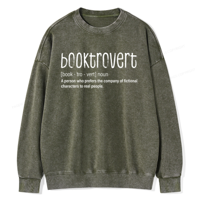 Pagewings Booktrovert Unisex Washed Sweatshirt