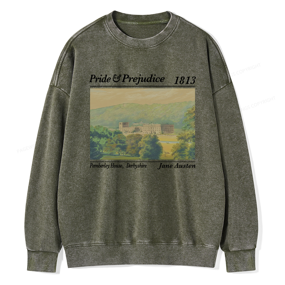 Pagewings Pemberley House Unisex Washed Sweatshirt