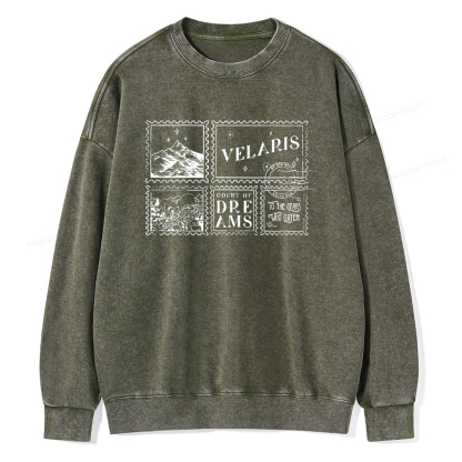Pagewings Velaris Acotar Unisex Washed Sweatshirt