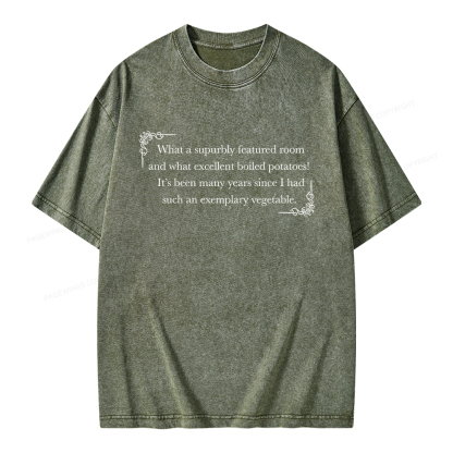 Pagewings Excellent Boiled Potatoes Unisex Washed T-shirt