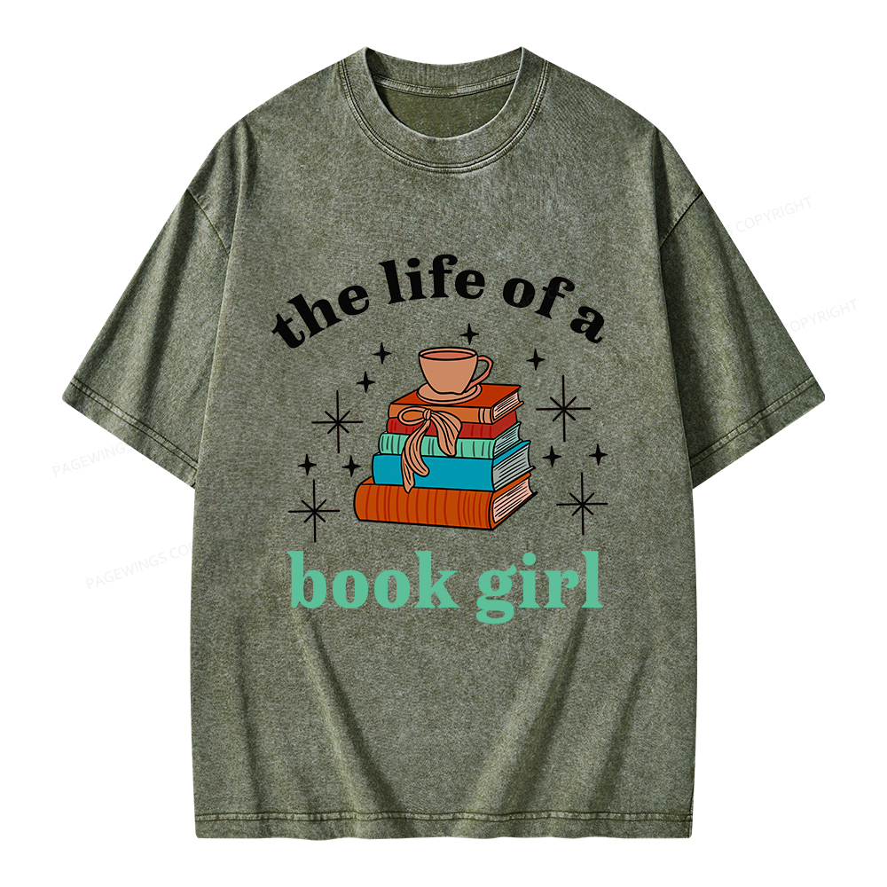 Pagewings The Life of a Book Girl Unisex Washed T-shirt