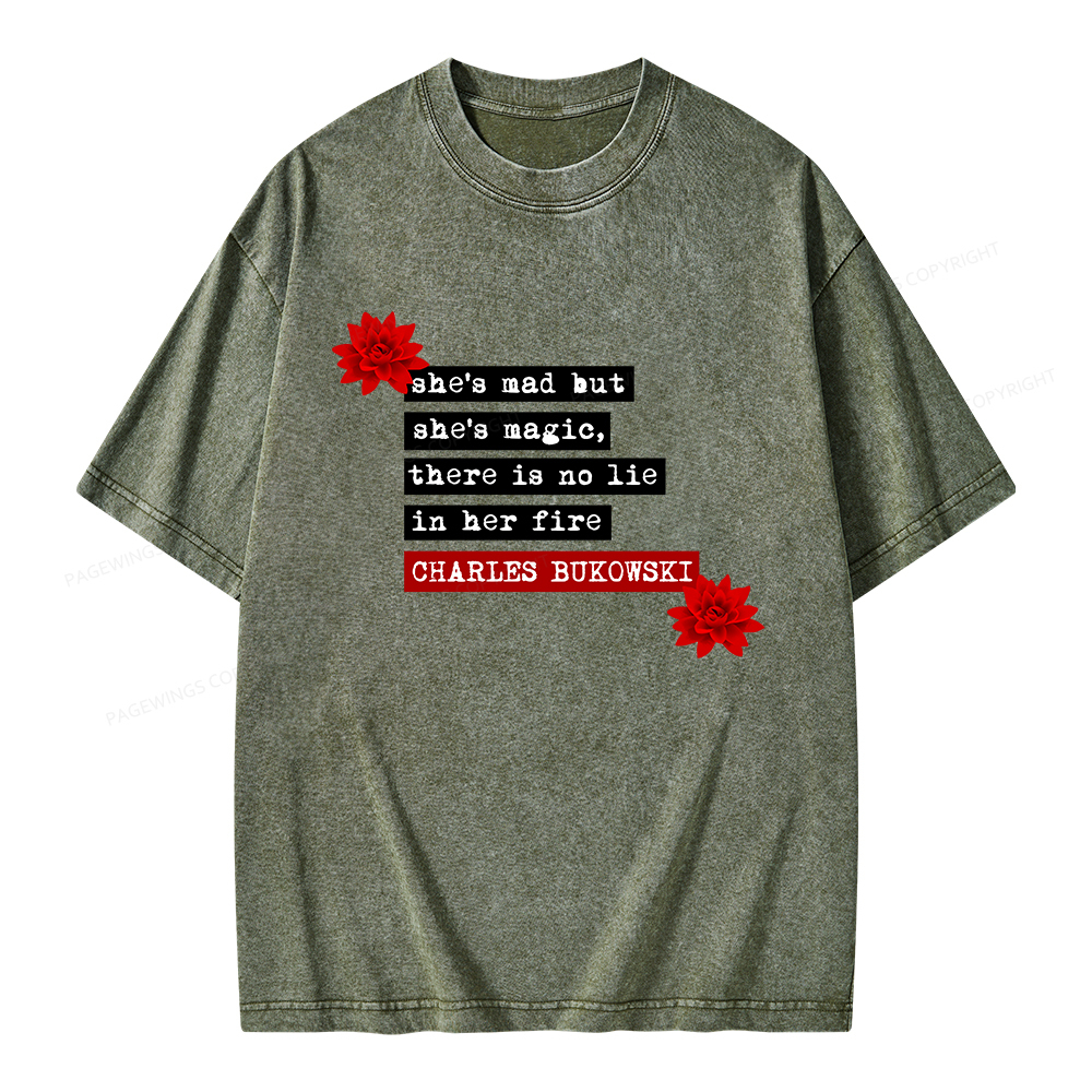 Pagewings She's Mad But Magic Unisex Washed T-shirt