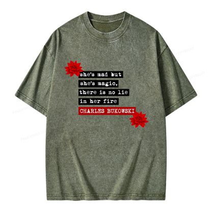 Pagewings She's Mad But Magic Unisex Washed T-shirt