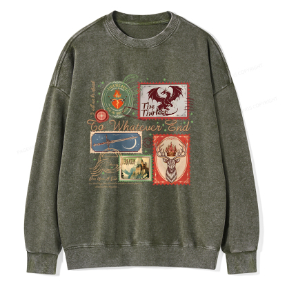 Pagewings Book Lover Stamps Unisex Washed Sweatshirt