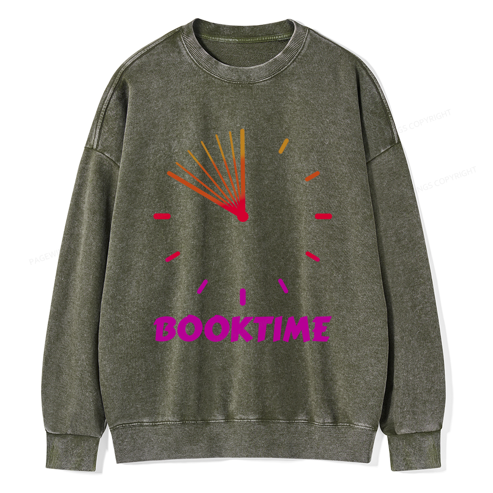 Pagewings Booktime Unisex Washed Sweatshirt