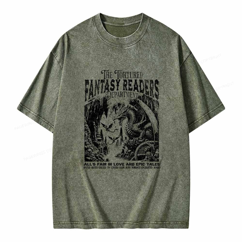 Pagewings Fantasy Reader Shirt Unisex Washed T-shirt