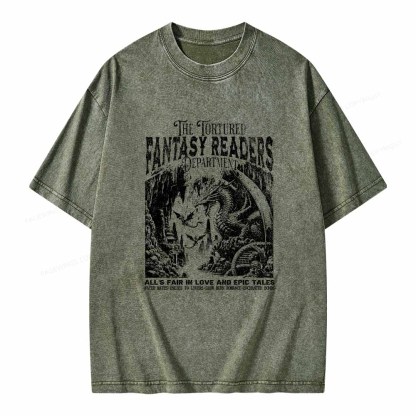 Pagewings Fantasy Reader Shirt Unisex Washed T-shirt